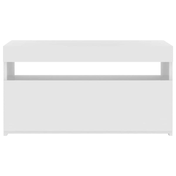 TV-Schrank Weiß Hochglanz mit LED 75cm