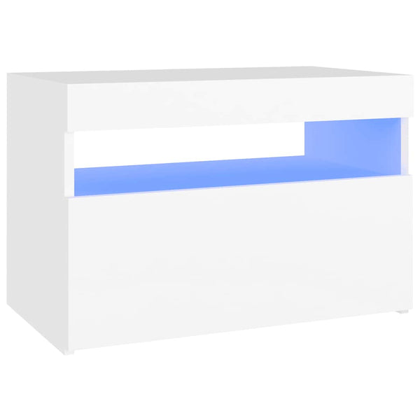 TV-Schrank Weiß mit LED 60x35x40 cm