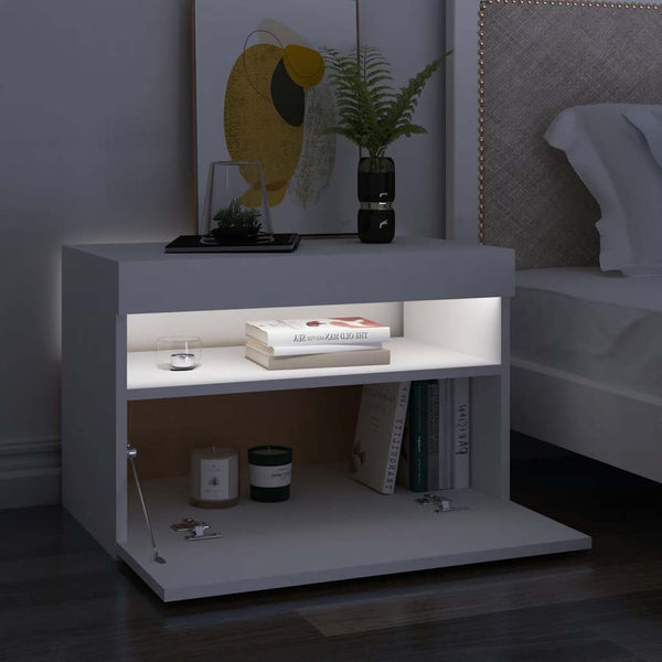 TV-Schrank Weiß mit LED 60x35x40 cm