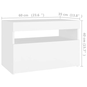 TV-Schrank Weiß mit LED 60x35x40 cm