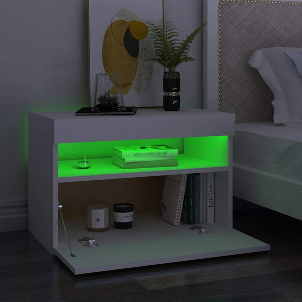 TV-Schrank Weiß mit LED 60x35x40 cm