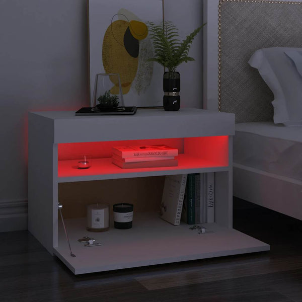 TV-Schrank Weiß mit LED 60x35x40 cm