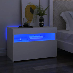 TV-Schrank Weiß mit LED 60x35x40 cm
