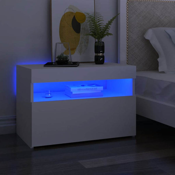 TV-Schrank Weiß mit LED 60x35x40 cm