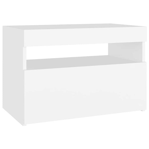 TV-Schrank Weiß mit LED 60x35x40 cm