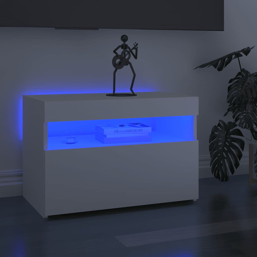 TV-Schrank Weiß mit LED 60x35x40 cm