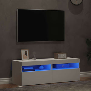 TV-Schränke mit LED, 2er Set, Weiß