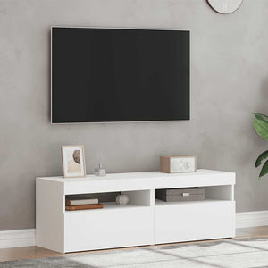 TV-Schränke mit LED, 2er Set, Weiß