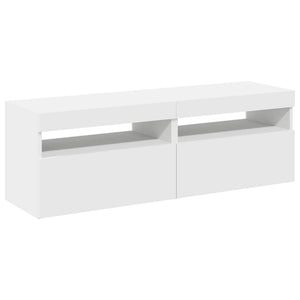 TV-Schränke mit LED, 2er Set, Weiß