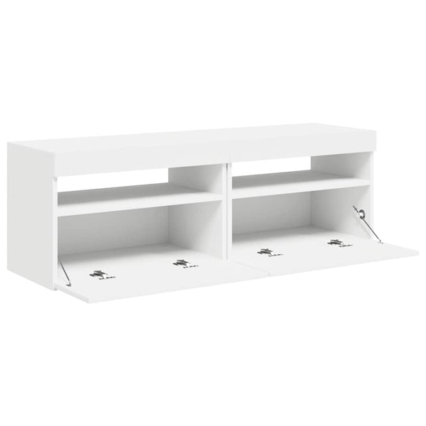 TV-Schränke mit LED, 2er Set, Weiß