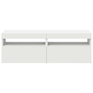 TV-Schränke mit LED, 2er Set, Weiß
