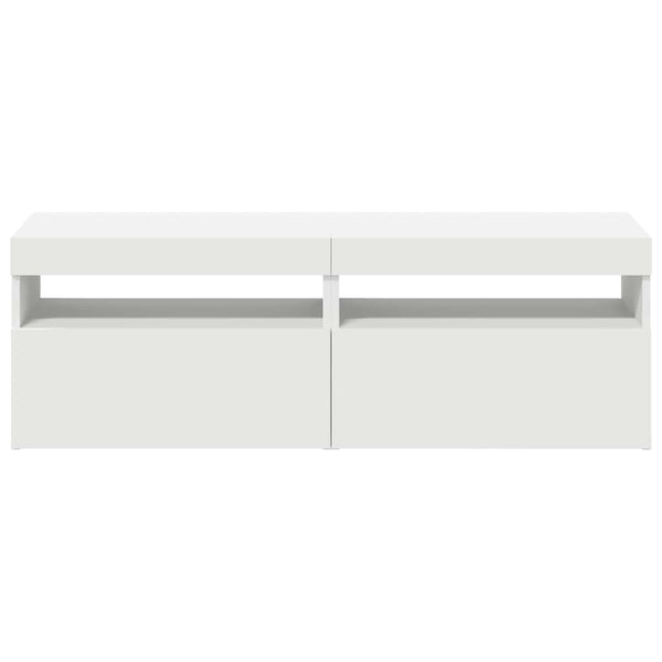 TV-Schränke mit LED, 2er Set, Weiß