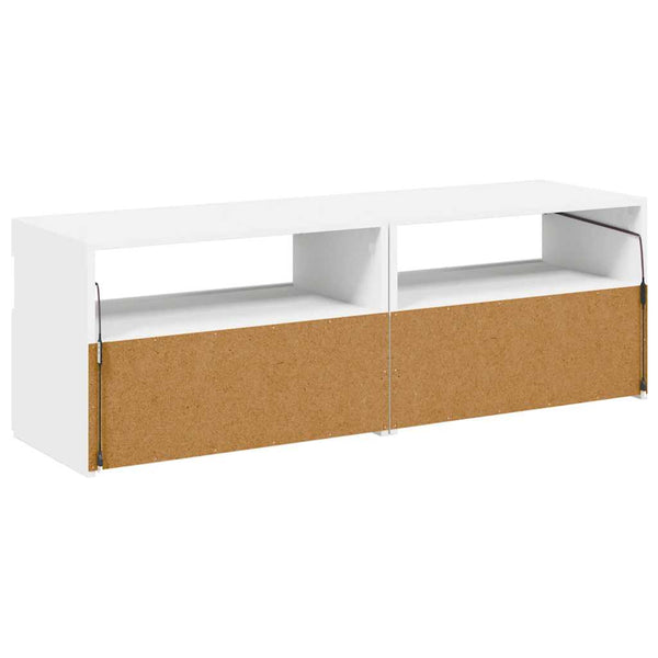 TV-Schränke mit LED, 2er Set, Weiß