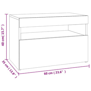 TV-Schrank Sonoma-Eiche mit LED 60cm