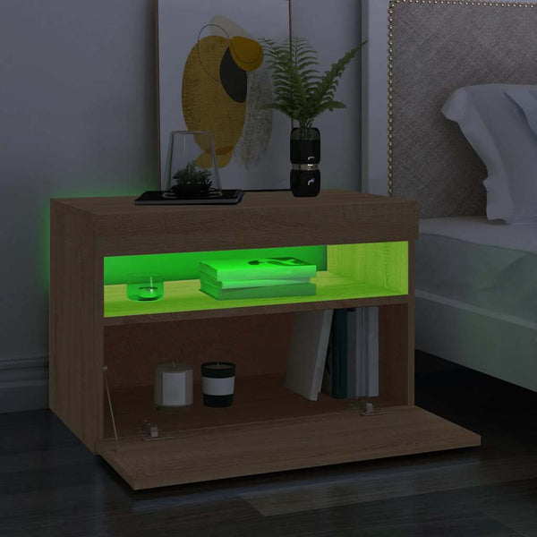 TV-Schrank Sonoma-Eiche mit LED 60cm
