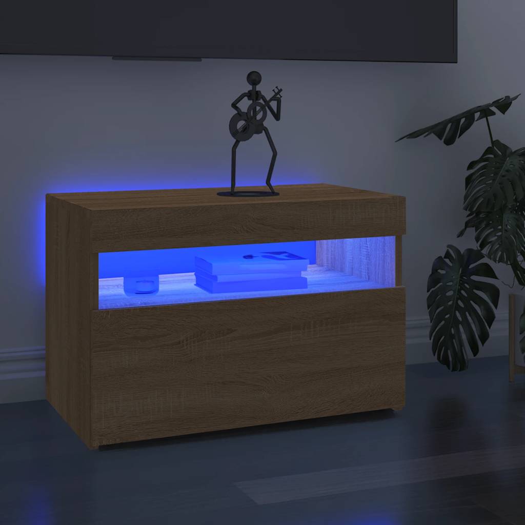 TV-Schrank Sonoma-Eiche mit LED 60cm