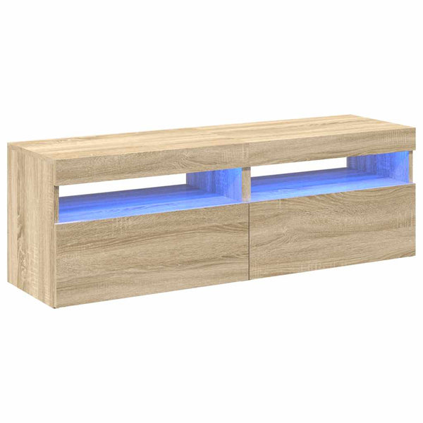 TV-Schränke mit LED Sonoma Eiche 60x35x40 cm, 2er-Set