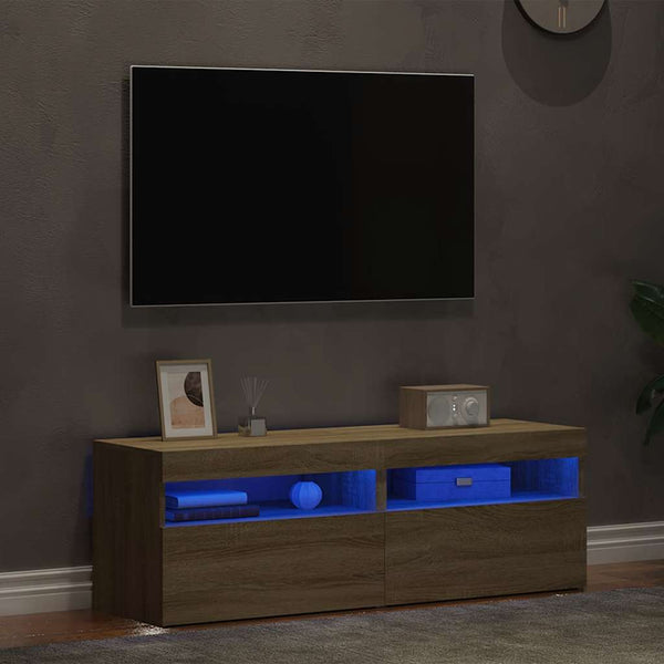 TV-Schränke mit LED Sonoma Eiche 60x35x40 cm, 2er-Set