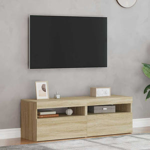 TV-Schränke mit LED Sonoma Eiche 60x35x40 cm, 2er-Set