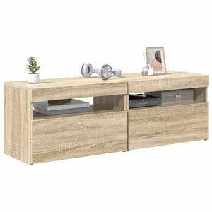 TV-Schränke mit LED Sonoma Eiche 60x35x40 cm, 2er-Set