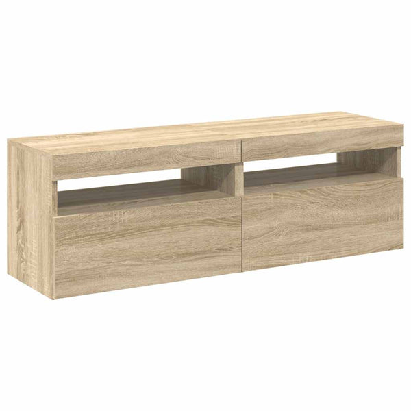 TV-Schränke mit LED Sonoma Eiche 60x35x40 cm, 2er-Set