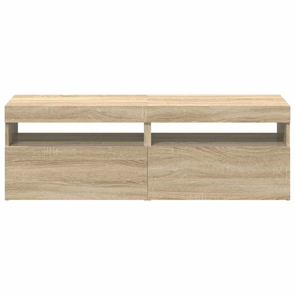 TV-Schränke mit LED Sonoma Eiche 60x35x40 cm, 2er-Set