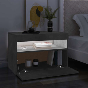 TV-Schrank Betongrau mit LED 60x35x40 cm