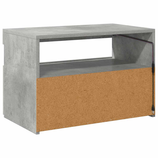 TV-Schrank Betongrau mit LED 60x35x40 cm