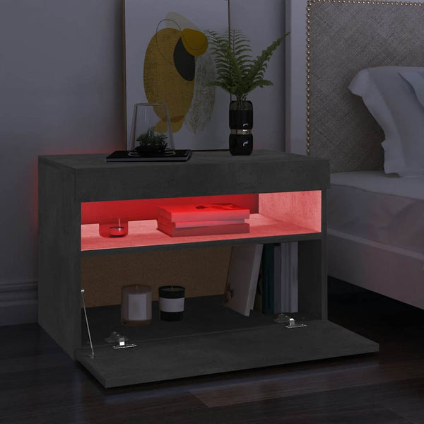TV-Schrank Betongrau mit LED 60x35x40 cm