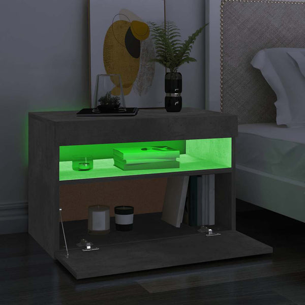 TV-Schrank Betongrau mit LED 60x35x40 cm