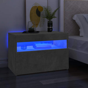 TV-Schrank Betongrau mit LED 60x35x40 cm