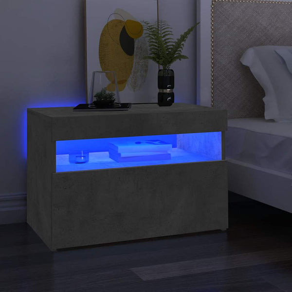 TV-Schrank Betongrau mit LED 60x35x40 cm