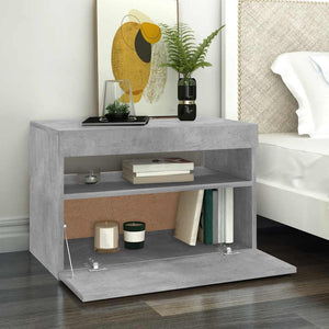 TV-Schrank Betongrau mit LED 60x35x40 cm