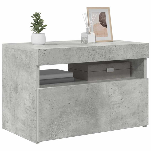 TV-Schrank Betongrau mit LED 60x35x40 cm