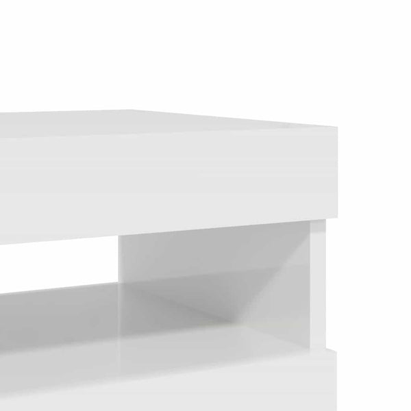 TV-Schränke mit LED, 2er Set, Hochglanz Weiß