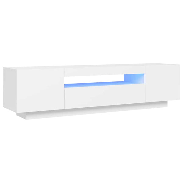 TV-Schrank mit LED Weiß 160cm