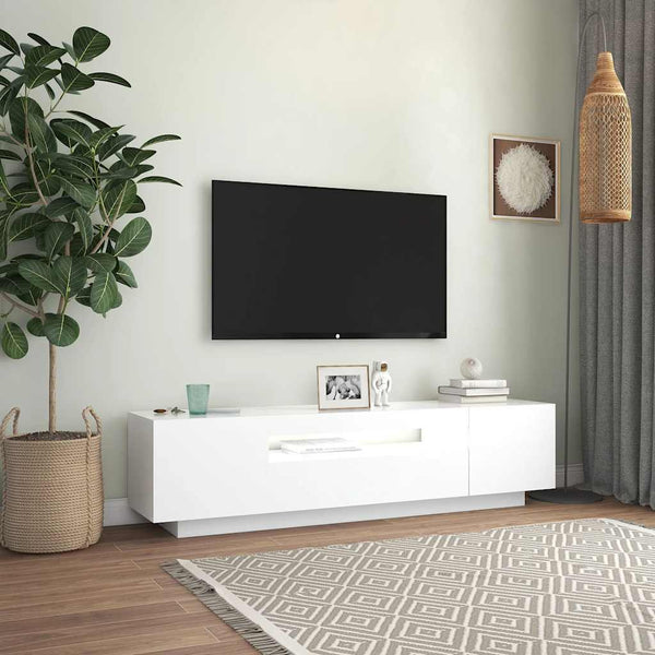 TV-Schrank mit LED Weiß 160cm