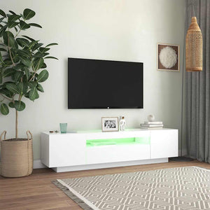 TV-Schrank mit LED Weiß 160cm