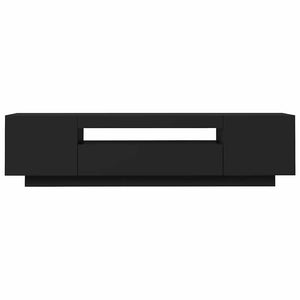 TV-Schrank Schwarz mit LED 160 cm