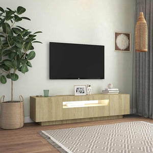 TV-Schrank Sonoma Eiche mit LED 160 cm