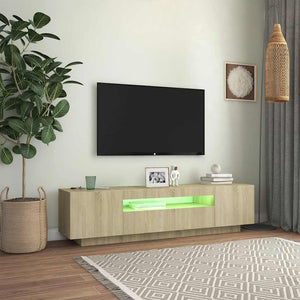 TV-Schrank Sonoma Eiche mit LED 160 cm
