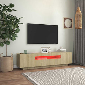 TV-Schrank Sonoma Eiche mit LED 160 cm