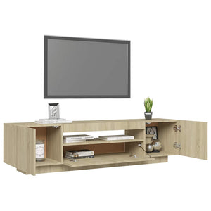 TV-Schrank Sonoma Eiche mit LED 160 cm