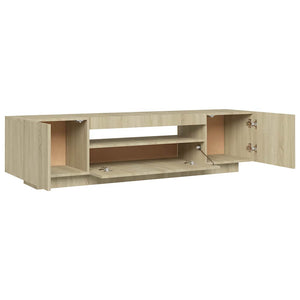 TV-Schrank Sonoma Eiche mit LED 160 cm