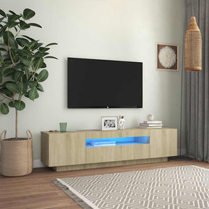 TV-Schrank Sonoma Eiche mit LED 160 cm