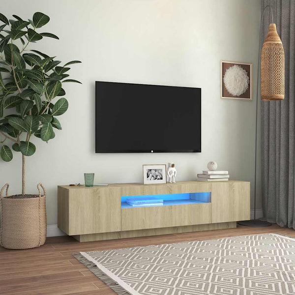 TV-Schrank Sonoma Eiche mit LED 160 cm