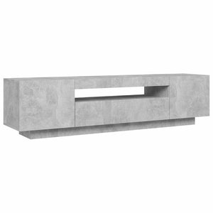 TV-Schrank Betongrau mit LED 160 cm