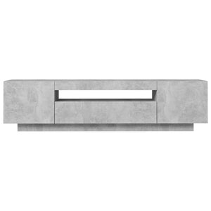 TV-Schrank Betongrau mit LED 160 cm