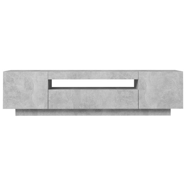 TV-Schrank Betongrau mit LED 160 cm