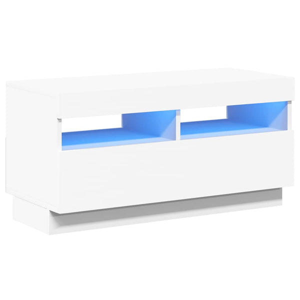 TV-Schrank Weiß mit LED 80cm